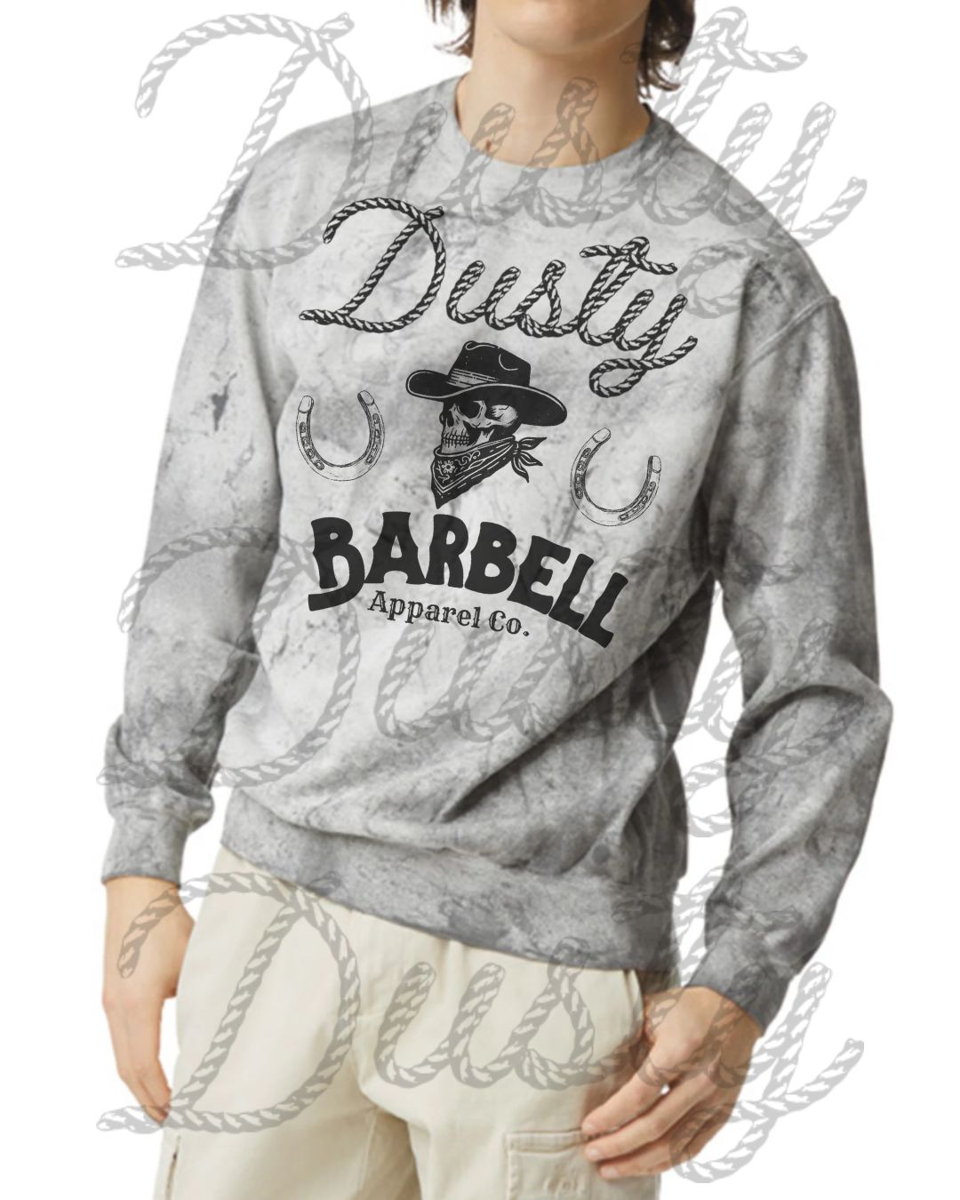 Color Blast Front Logo Design Crewneck